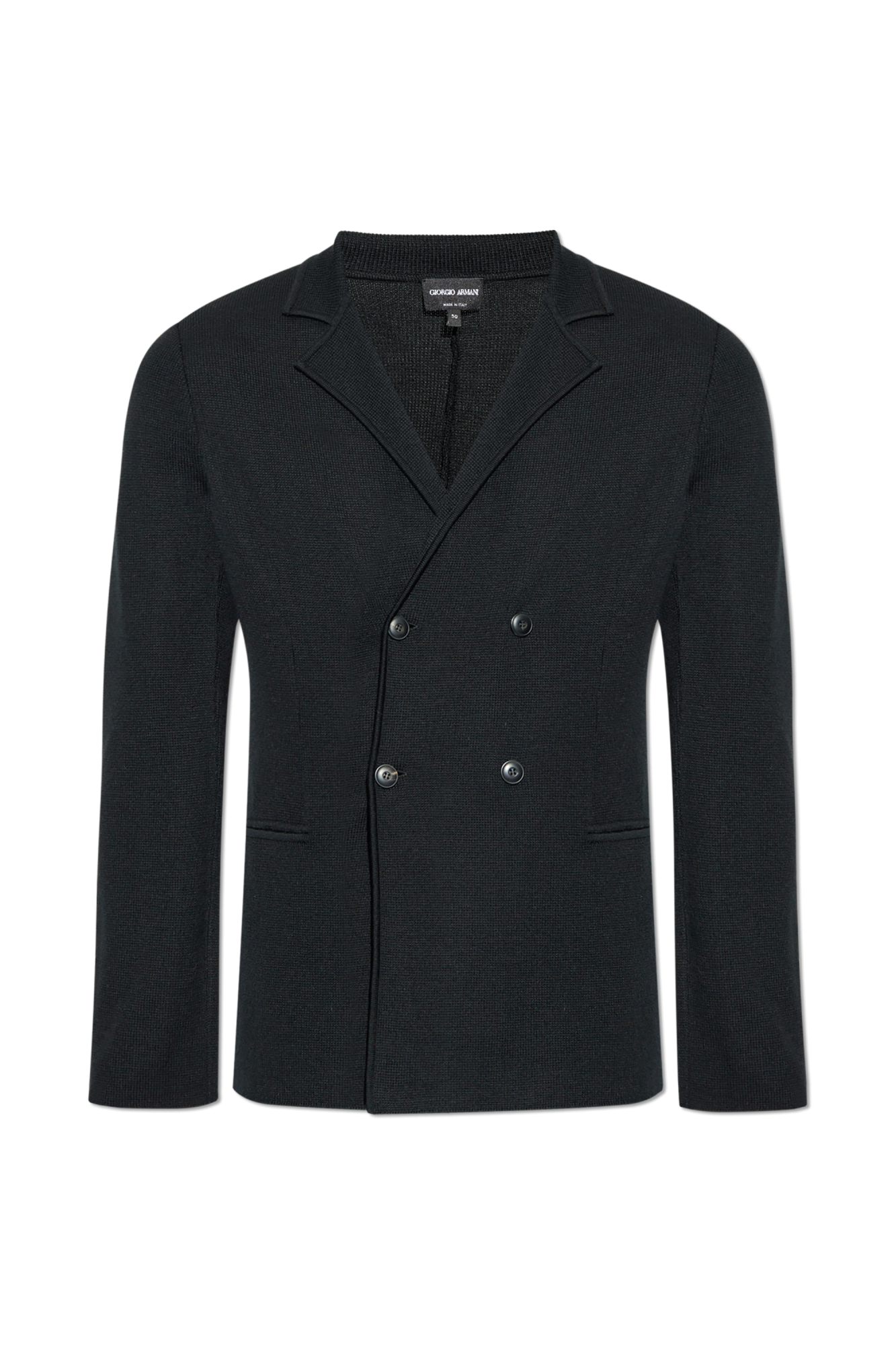 Giorgio Armani Wool Double-Breasted Blazer | Men's Clothing